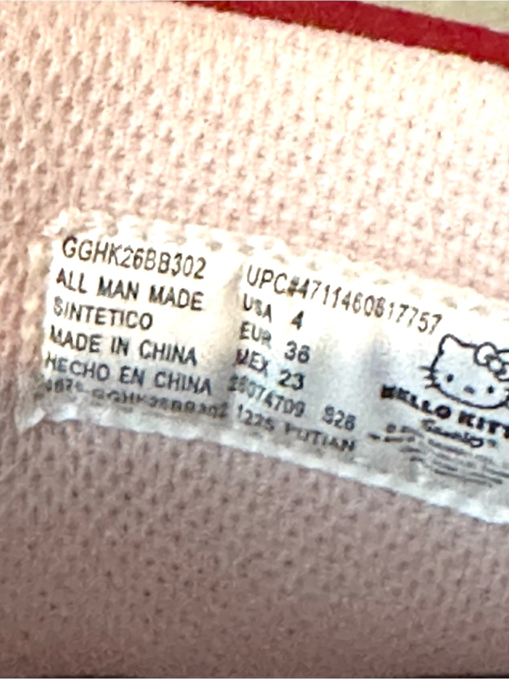 Hello Kitty Pink Sneakers with White Trim - Picture 6 of 7